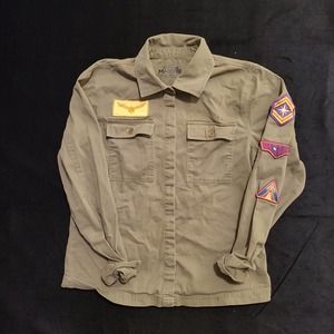 Marvel "Captain Marvel Shield" Women's Military Shirt, Size S